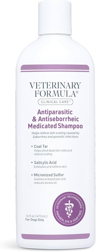 Antiparasitic & Antiseborrheic Medicated Shampoo 16oz.