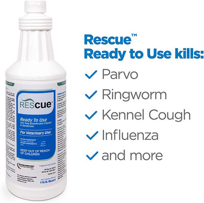 Rescue Disinfectant Ready to Use Liquid - 32oz 6 Pack