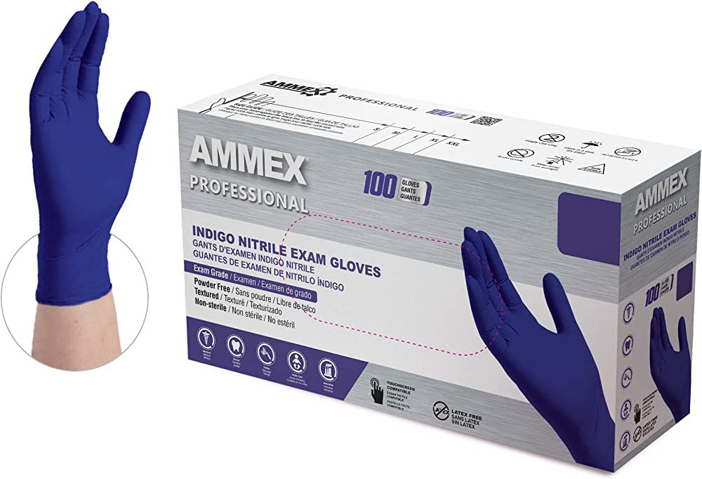 Ammex Nitrile Exam Gloves - Powder Free