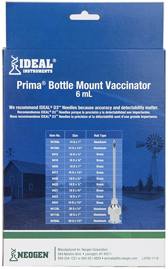 Prima Bottle Mount Vaccinator (BMV) Adjustable Syringe