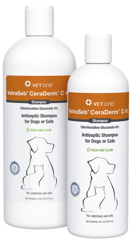 VetraSeb CeraDerm C 4% Antiseptic Shampoo