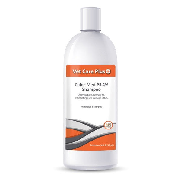 Vet Care Plus Chlor-Med 4% Medicated Antiseptic Shampoo 16oz.