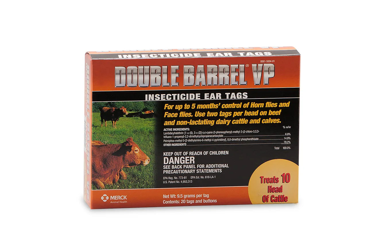 Double Barrel VP Insecticide Ear Tags - 20ct