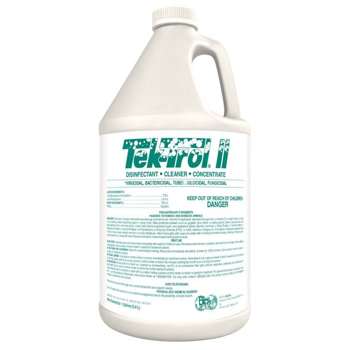 Tek-Trol II Disinfectant Cleaner Concentrate - 4 x 1 Gallon