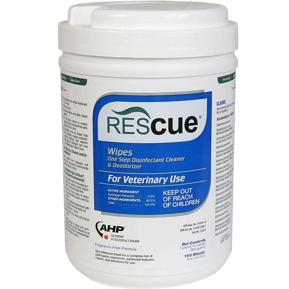 Rescue Disinfectant Wipes - 160 Count
