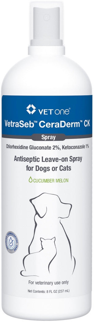 VetraSeb CeraDerm CK Antiseptic Leave-On Spray 8oz.
