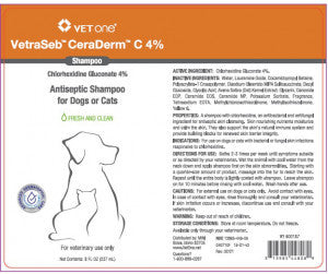 VetraSeb CeraDerm C 4% Antiseptic Shampoo