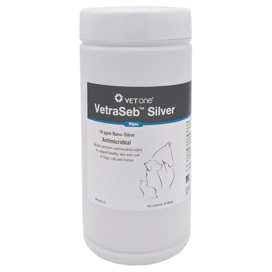 VetraSeb Silver Antimicrobial Wipes 84 ct.