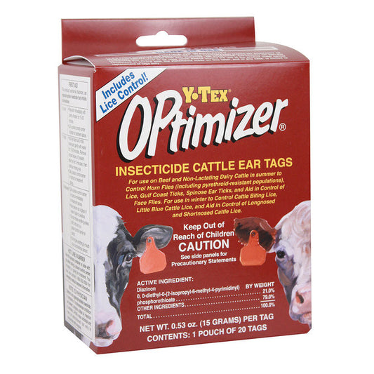Y-Tex Optimizer Insecticide Tags - 20ct